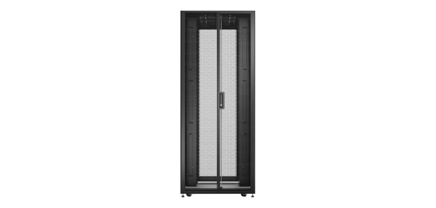 APC Baie EasyRack 800mm/42U/1000mm avec toit, sans panneau latéral, roulettes, noir