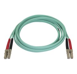 StarTech.com 2m LC/UPC naar LC/UPC OM4 Multimode Glasvezel Netwerkkabel, 50/125µm LOMMF/VCSEL Zipcord Fiber, 100G Netwerken, Low Insertion Loss, LSZH Fiber Patch Kabel