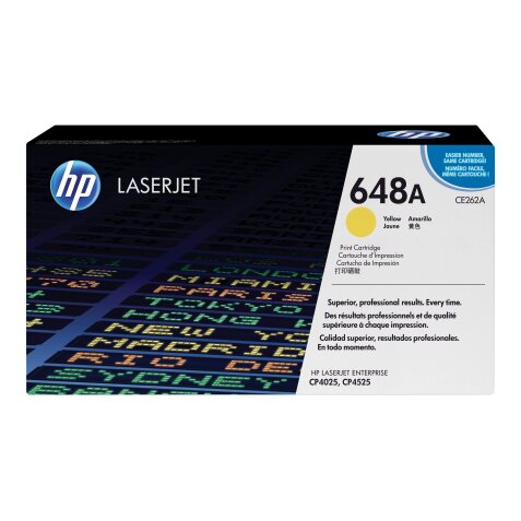 HP 648A - yellow - original - LaserJet - toner cartridge (CE262A)