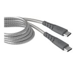 Câble téléphone portable Force Power Câble renforcé C/C 2m 3A Gris