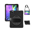 DLH Coque renforcee avec emplacement stylet, bandouliere, poignee rotative et pied support pour Apple iPad Pro 11" 1ere et 2eme generation (2018 / 2020)