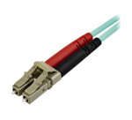 StarTech.com Câble Fibre Optique Multimode de 15m LC/UPC à LC/UPC OM4, Fibre Zipcord 50/125µm LOMMF/VCSEL, Réseaux 100G, Faible Perte d'Insertion, Cordon de Raccordement Fibre LSZH