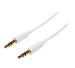 StarTech.com Câble audio stéréo Mini-Jack 3,5 mm slim de 2 m - Blanc