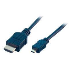 MCL MC386-2M câble HDMI HDMI Type A (Standard) HDMI Type D (Micro) Noir