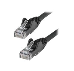 StarTech.com Câble Ethernet CAT6 1m - LSZH (Low Smoke Zero Halogen) - Cordon RJ45 UTP Anti-accrochage 10 GbE LAN - Câble Réseau Internet 250MHz 100W PoE - Noir - Snagless - 24AWG