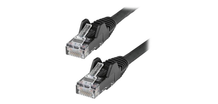StarTech.com Câble Ethernet CAT6 1m - LSZH (Low Smoke Zero Halogen) - Cordon RJ45 UTP Anti-accrochage 10 GbE LAN - Câble Réseau Internet 250MHz 100W PoE - Noir - Snagless - 24AWG