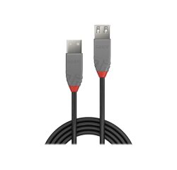 Lindy Rallonge USB 2.0 type A, Anthra Line, 2m