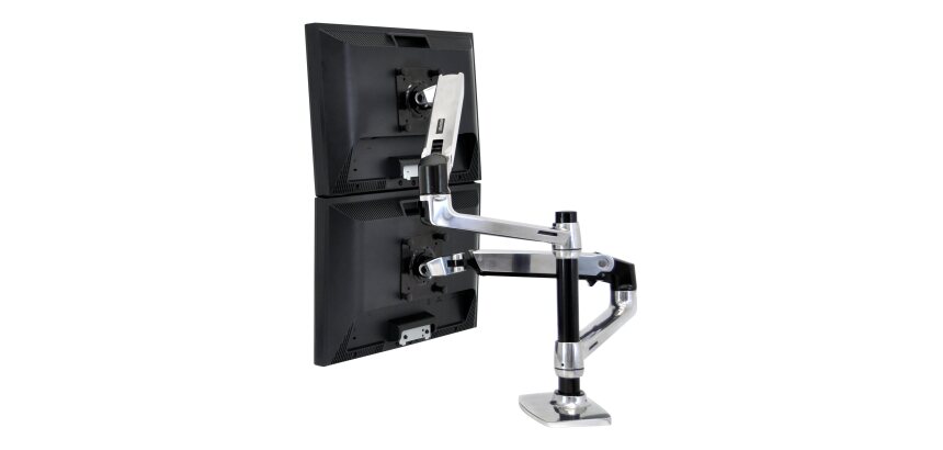Ergotron LX Series Dual Stacking Arm 61 cm (24") Bureau Argent