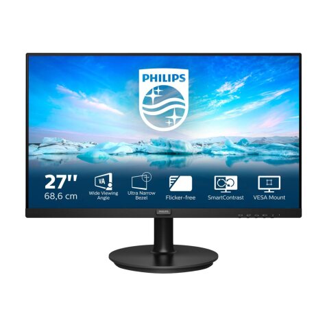 Philips V Line 271V8L/00 LED display 68,6 cm (27") 1920 x 1080 pixels Full HD Noir