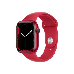 Apple Watch Series 7 OLED 45 mm Numérique Écran tactile 4G Rouge Wifi GPS (satellite)