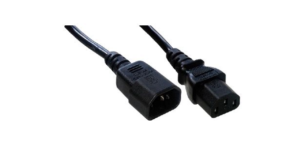 MCL MC902-1M câble électrique Noir Coupleur C14 Coupleur C13