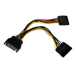 StarTech.com Adaptateur de câble répartiteur d'alimentation en Y SATA 15 cm - M/F