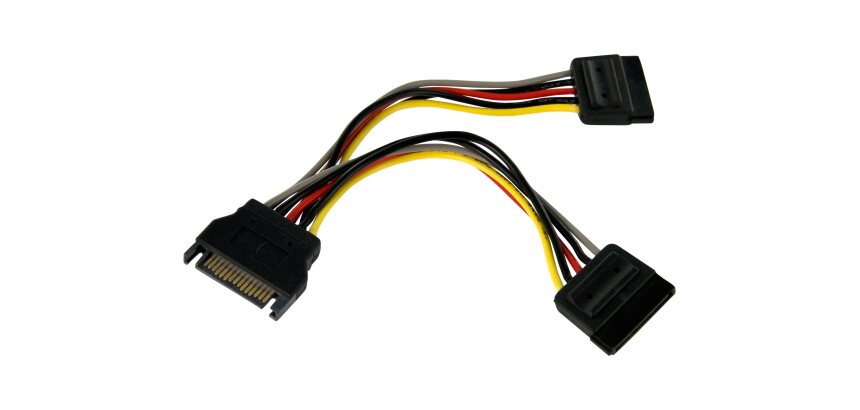 StarTech.com Adaptateur de câble répartiteur d'alimentation en Y SATA 15 cm - M/F