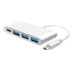 DLH Hub USB-C 4 ports : 3 x USB-A et 1 x USB-C PD