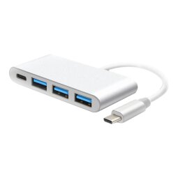 DLH HUB USB-C 4 PORTS : 3 x USB-A ET 1 x USB-C PD