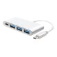 DLH HUB USB-C 4 PORTS : 3 x USB-A ET 1 x USB-C PD