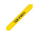 Brother TZE-FX611 ruban d'étiquette Noir sur jaune