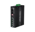 Trendnet TI-UPG62 commutateur réseau Non-géré L2 Gigabit Ethernet (10/100/1000) Connexion Ethernet, supportant l'alimentation via ce port (PoE) Noir