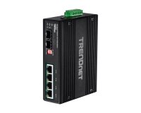 Trendnet TI-UPG62 commutateur réseau Non-géré L2 Gigabit Ethernet (10/100/1000) Connexion Ethernet, supportant l'alimentation via ce port (PoE) Noir