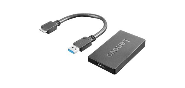 Lenovo 4X90J31021 adaptateur graphique USB 3840 x 2160 pixels Noir
