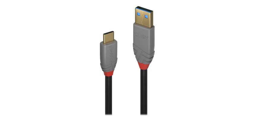 Lindy Câble USB 3.2 Type A vers C de 1.5m, 10Gbit/s, gamme Anthra