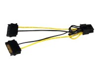 StarTech.com Câble adaptateur d'alimentation SATA vers carte vidéo PCI Express 8 broches de 15 cm