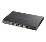 Zyxel GS1920-24HPV2 Géré Gigabit Ethernet (10/100/1000) Connexion Ethernet, supportant l'alimentation via ce port (PoE) Noir