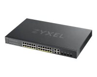 Zyxel GS1920-24HPV2 Géré Gigabit Ethernet (10/100/1000) Connexion Ethernet, supportant l'alimentation via ce port (PoE) Noir
