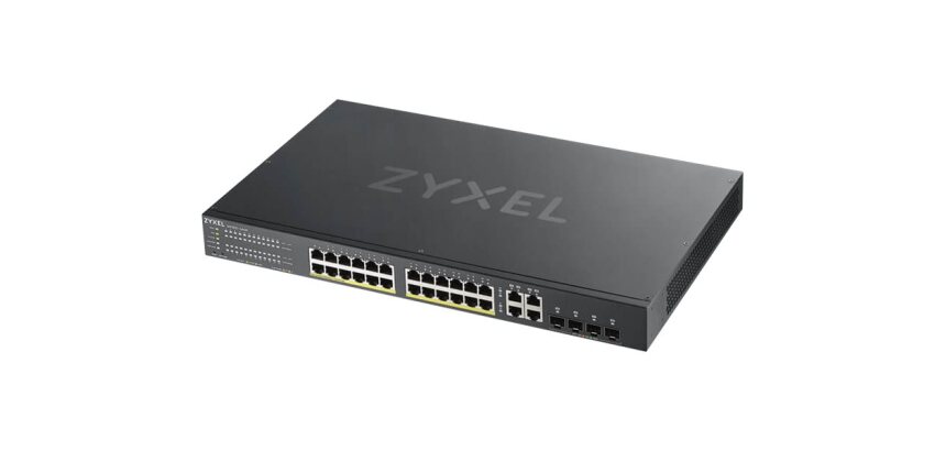Zyxel GS1920-24HPV2 Géré Gigabit Ethernet (10/100/1000) Connexion Ethernet, supportant l'alimentation via ce port (PoE) Noir