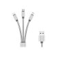 DLH CABLE 3 EN 1 USB-A VERS USB-C / MICRO USB / APPLE LIGHTNING