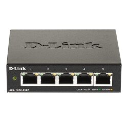 D-Link DGS-1100-05V2/E commutateur réseau Géré L2 Gigabit Ethernet (10/100/1000) Noir