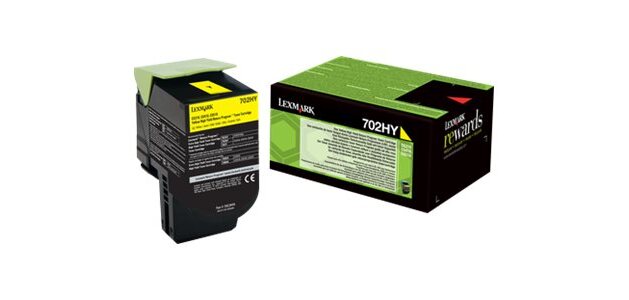Lexmark 702HY R Cartouche de toner 1 pièce(s) Original Jaune