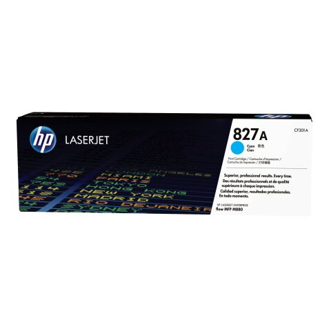 HP 827A - cyan - original - LaserJet - toner cartridge (CF301A)