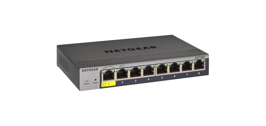 NETGEAR GS108Tv3 Géré L2 Gigabit Ethernet (10/100/1000) Gris