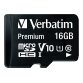 Verbatim - flash memory card - 16 GB - microSDHC
