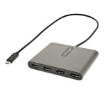 StarTech.com Adaptateur USB C vers Quad HDMI, Convertisseur de Moniteur USB-C vers 4x HDMI pour Windows (pas de support pour macOS/ChromeOS/Linux) - TAA