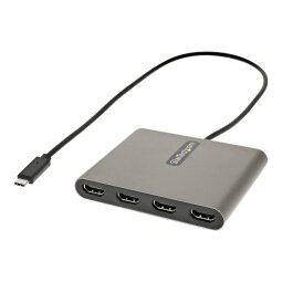 StarTech.com Adaptateur USB C vers 4 HDMI - Carte Vidéo & Graphique Externe - Convertisseur USB Type-C vers Quadruple Écran HDMI - 1080p 60Hz - Dongle Multi Écran - Windows Uniquement