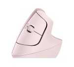 Logitech Lift Vertical Ergonomic Mouse - vertical mouse - Bluetooth, 2.4 GHz - rose