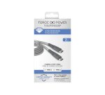 Câble téléphone portable Force Power Câble renforcé C/C 2m 3A Gris