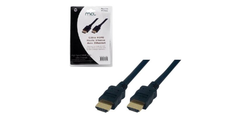 MCL 3m HDMI-Ethernet câble HDMI HDMI Type A (Standard) Noir