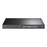 TP-Link TL-SL1218MP commutateur réseau Non-géré Fast Ethernet (10/100) Connexion Ethernet, supportant l'alimentation via ce port (PoE) Noir