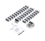 StarTech.com Goulotte passe-câbles avec vertèbres - Gestionnaire de câbles réglable avec quatre conduits et une base lestée