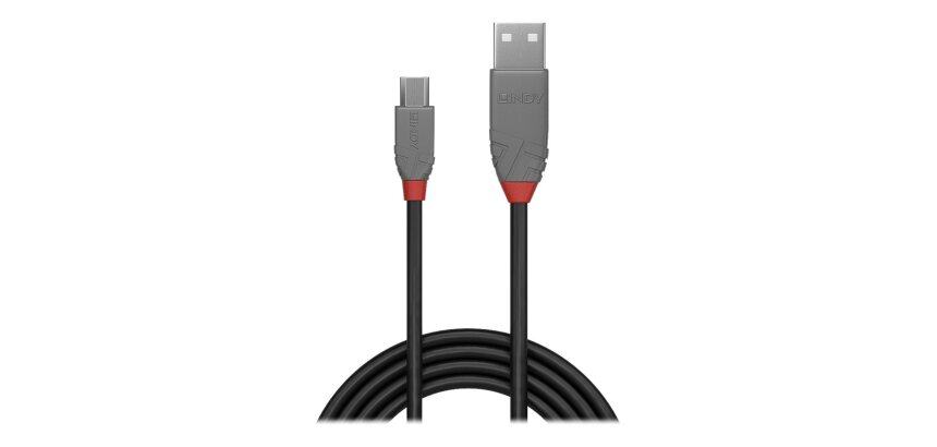 Lindy Câble USB 2.0 type A vers Micro-B, Anthra Line, 3m