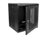 StarTech.com Armoire Réseau Murale à 4 Montants 12U avec Étagère 1U, Armoire Serveur Murale 19" à Charnières pour Équipement IT/AV/Électronique/Ordinateur, Armoire Rack Ventilée Flexible