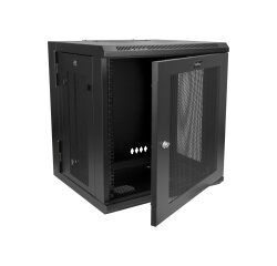 StarTech.com Armoire Réseau Murale à 4 Montants 12U avec Étagère 1U, Armoire Serveur Murale 19" à Charnières pour Équipement IT/AV/Électronique/Ordinateur, Armoire Rack Ventilée Flexible