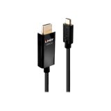Lindy 43293 câble vidéo et adaptateur 3 m USB Type-C HDMI Type A (Standard) Noir