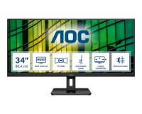 AOC U34E2M écran plat de PC 86,4 cm (34") 3440 x 1440 pixels Wide Quad HD Noir
