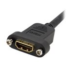 StarTech.com Adaptateur HDMI 1m - Câble HDMI 4K30Hz Haut Débit pour Montage sur Panneau - Bande Passante 10.2 Gbps - HDMI 4K à HDMI F/M - Câble de Connexion pour Montage sur Panneau HDMI