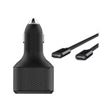 DLH CHARGEUR VOITURE ALLUME CIGARE USB-C 90W POWER DELIVERY POUR ORDINATEUR PORTABLE + USB-A 18W QC 3.0