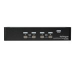 StarTech.com Switch KVM DisplayPort à 4 Ports - 4K60Hz - Écran Unique - Switch KVM USB UHD DP 1.2 à 2 Ports avec Hub USB 3.0 Intégré et Audio - Dell HP Apple Lenovo - Conforme TAA